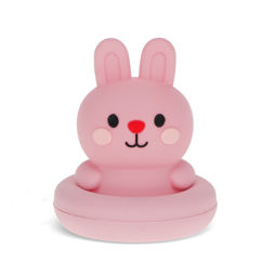 silicone bath toy - pink bunny