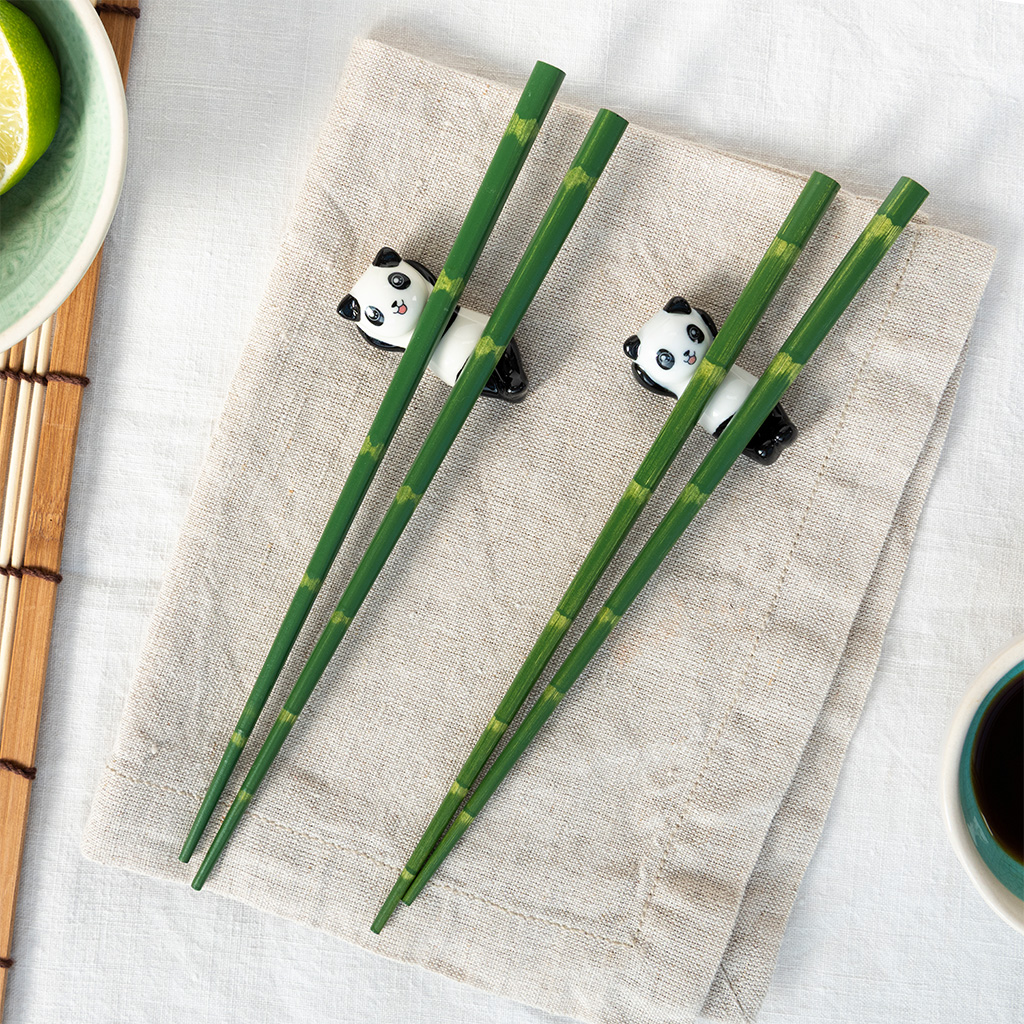chopsticks and rests set - panda