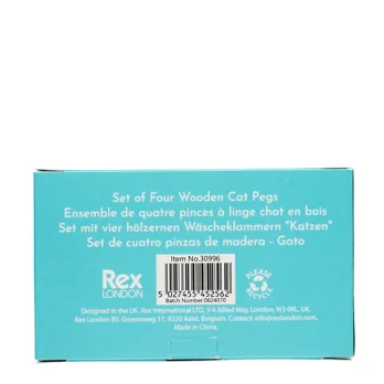 mini wooden pegs (set of 4) - cats mini wooden pegs (set of 4) - cats