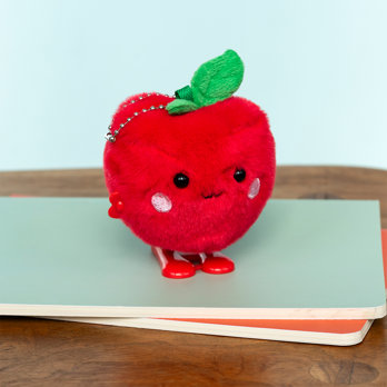 fluffy wind-up toy - apple