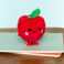 fluffy wind-up toy - apple