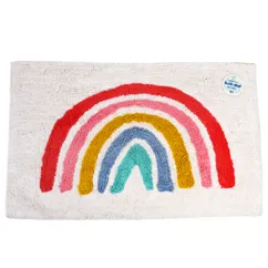 tufted cotton bath mat - rainbow