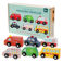 wooden car playset of 6