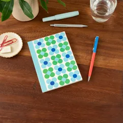 a6 notebook - blue and green daisy a6 notebook - blue and green daisy