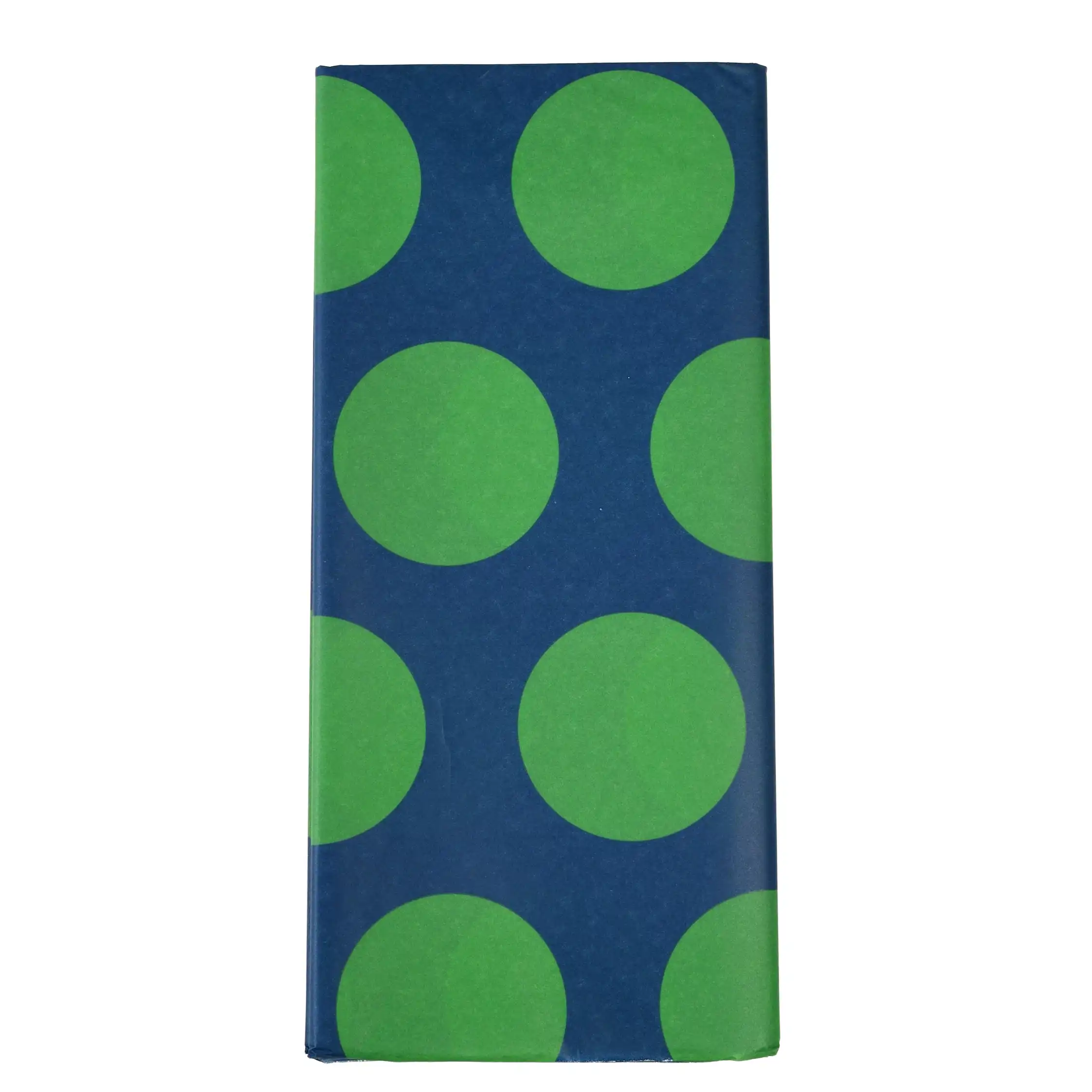 tissue paper (10 sheets) - green on blue spotlight