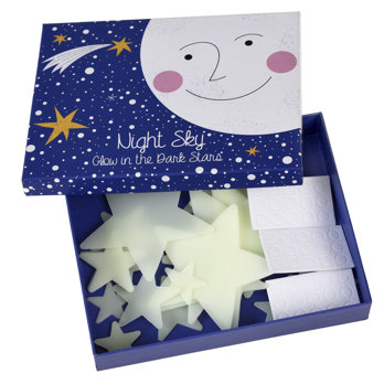 box mit 30 glow in the dark - sternen