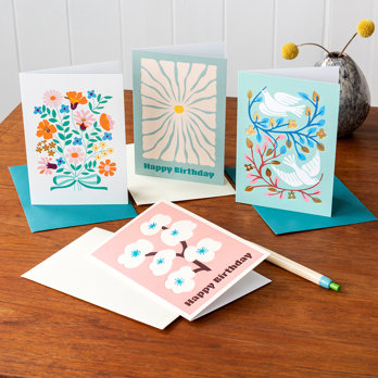 birthday card - flower power