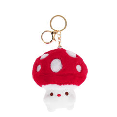 plush bag character charm - mr mushroom