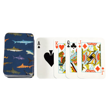 mini playing cards - sharks