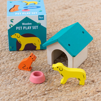 kit de jeu en bois sur le thème des animaux de compagnie