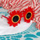 funglasses - rote sonnenblumen