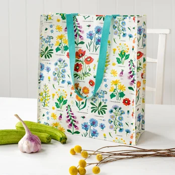 recycled shopping bag - wild flowers recycled shopping bag - wild flowers