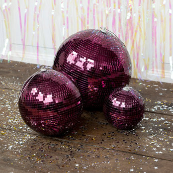 hanging disco ball (20cm) - plum