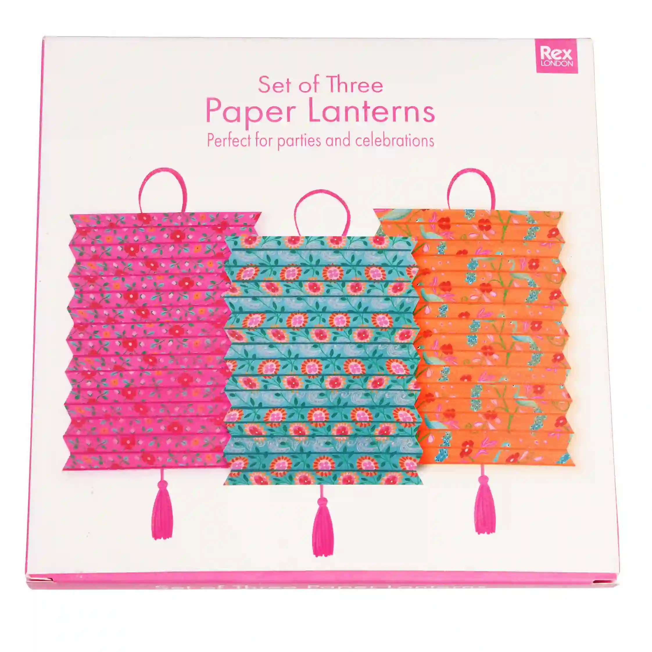 set of 3 decorative paper lanterns