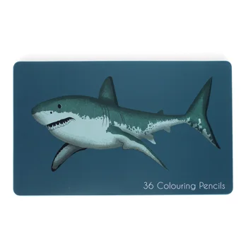 36 buntstifte in einer blechdose - sharks 36 buntstifte in einer blechdose - sharks