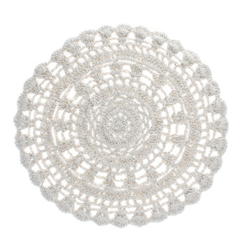 crochet placemat - ivory