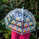 transparenter regenschirm - regenbogen
