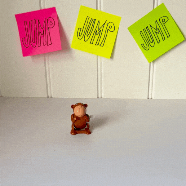 animal sauteur à remonter - singe