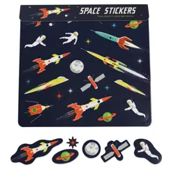 rocket stickers - space age