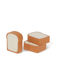 bread erasers (3 slices) - happy bread (blue)