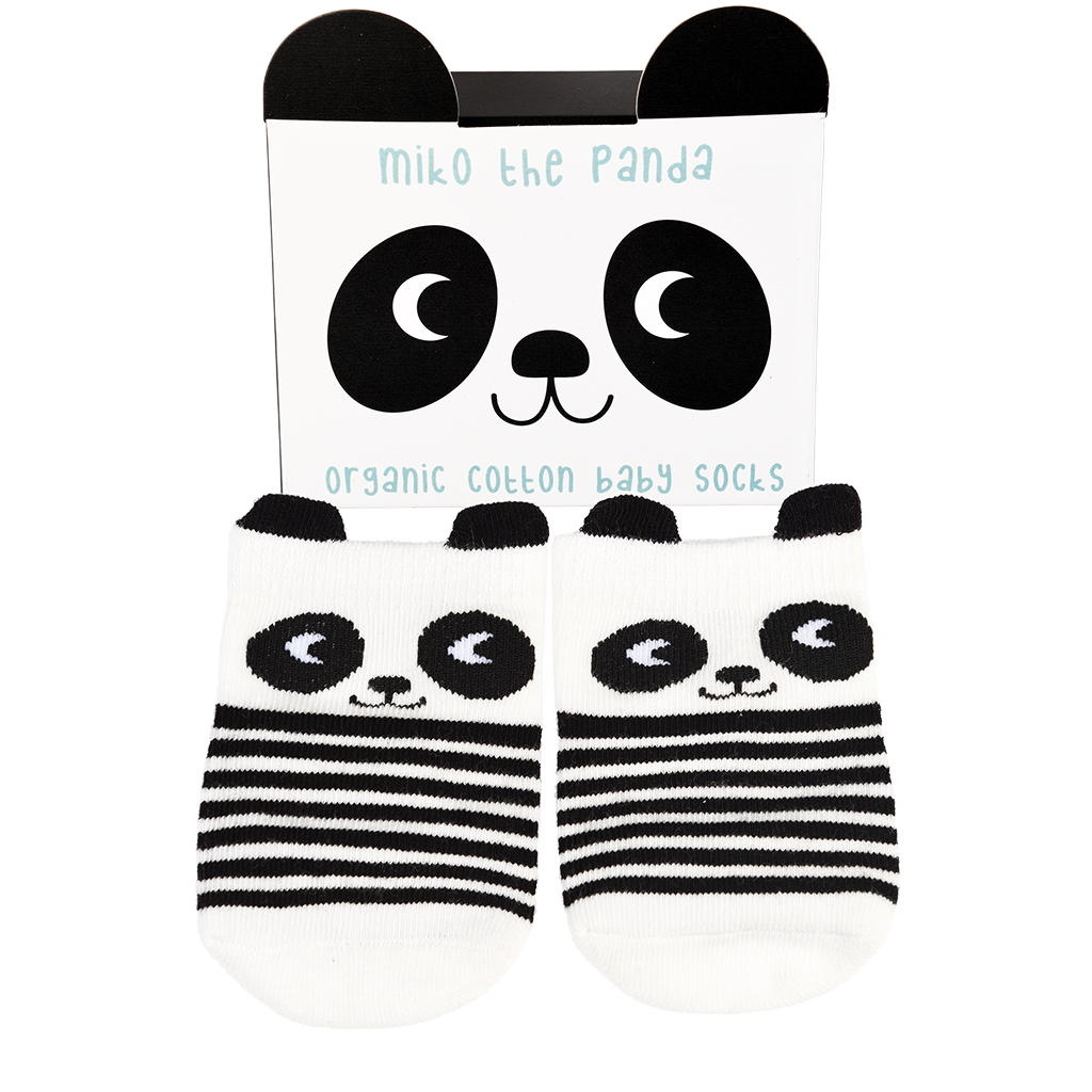 pair of baby socks - miko the panda