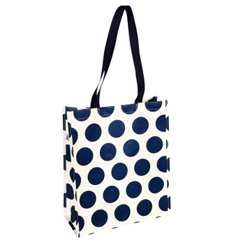shopping bag - navy on white spotlight