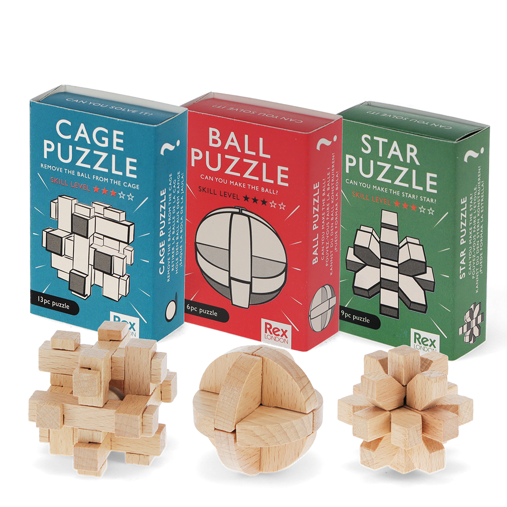 mini-puzzles en bois - assortis