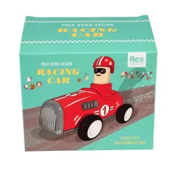 push down action racing car - red push down action racing car - red