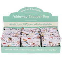 recycled foldaway shopper bag - le bicycle