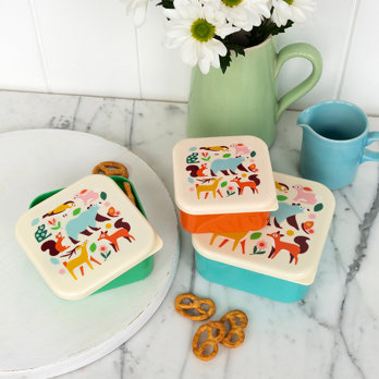 snack boxes (set of 3) - woodland