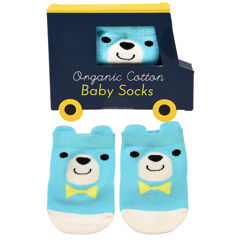 pair of baby socks - blue bear