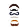 self-adhesive moustaches (set of 6)