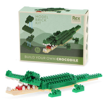 kit de construction d'animal en micro-briques - crocodile