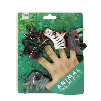 tier-fingerpuppen (5-er set) - safari