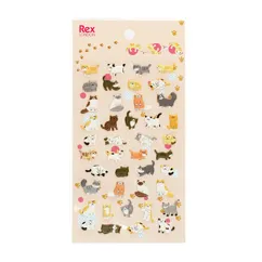 3d puffy stickers (single sheet) - cats
