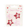 star hair clips (set of 4) - pink and red