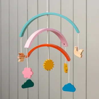 mobile arc-en-ciel en bois mobile arc-en-ciel en bois