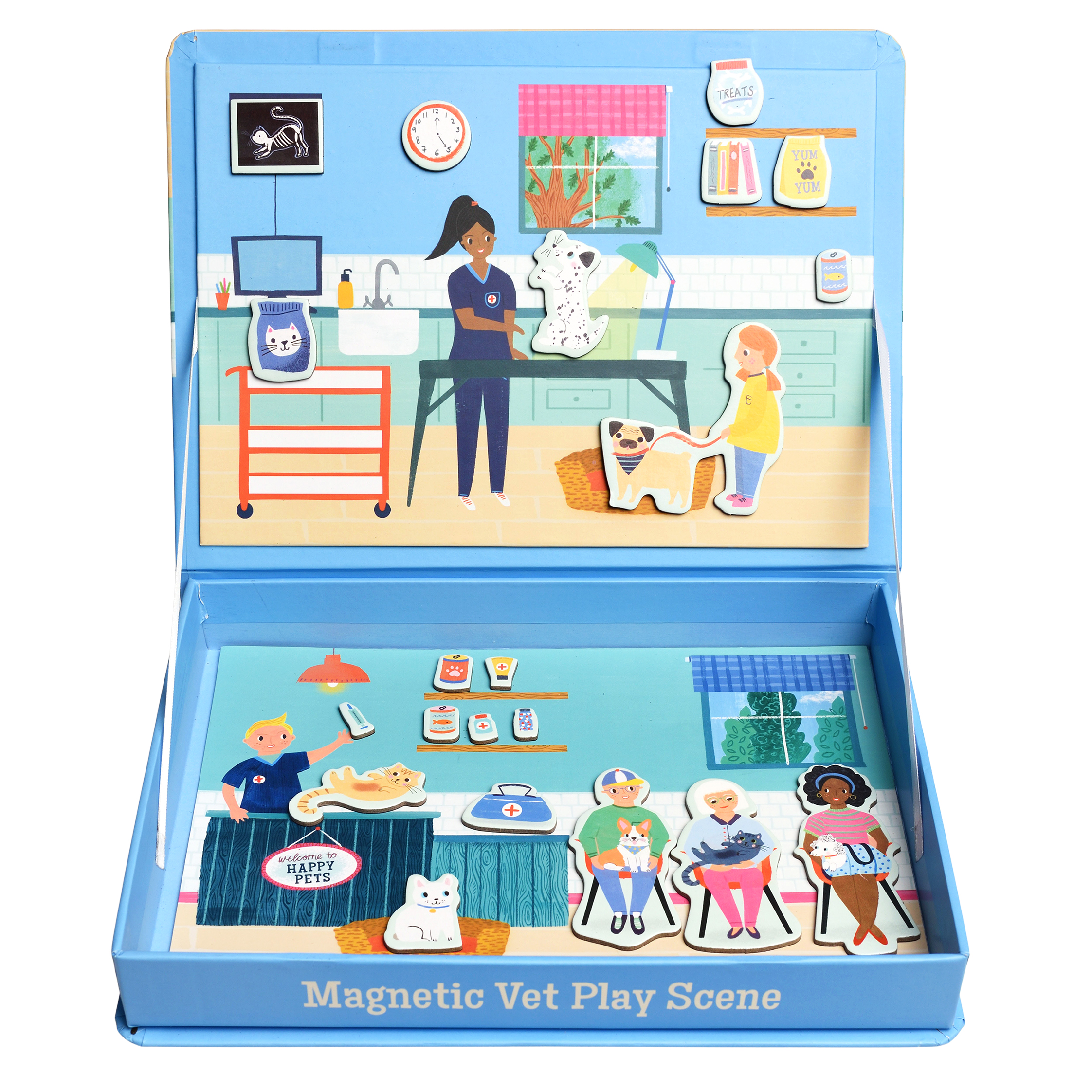 magnetic vet play scene set (75 pieces)