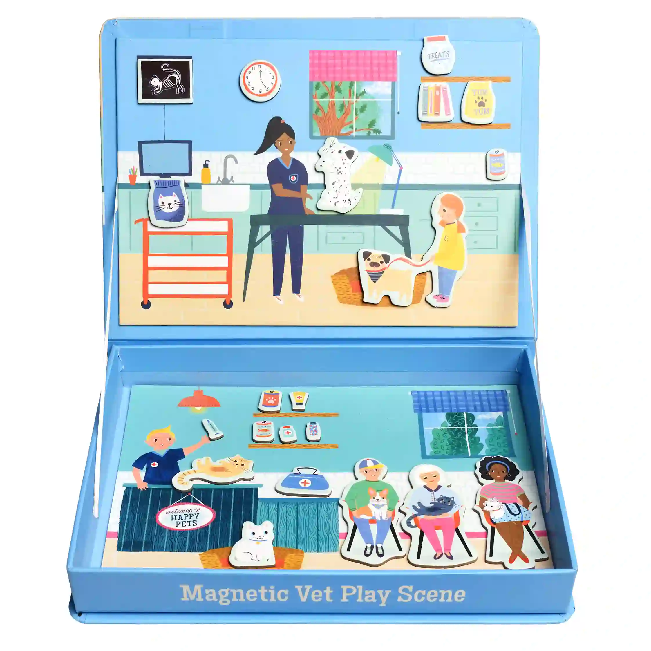 magnetic vet play scene set (75 pieces)