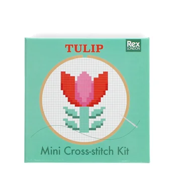 mini kit au point de croix - tulipe mini kit au point de croix - tulipe