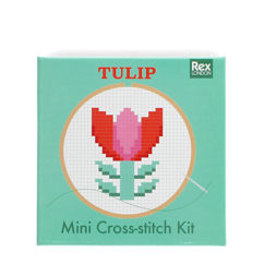 mini kit au point de croix - tulipe