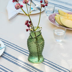 glass jug 350ml - green fish