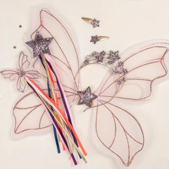 glitter star hair clips (set of 2) - fairies in the garden glitter star hair clips (set of 2) - fairies in the garden