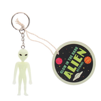 glow in the dark keyring - alien