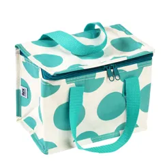 insulated lunch bag - turquoise on white spotlight