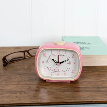 retro alarm clock - pink retro alarm clock - pink