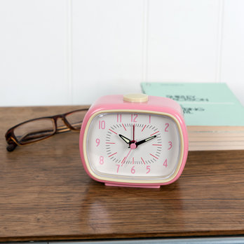 retro alarm clock - pink