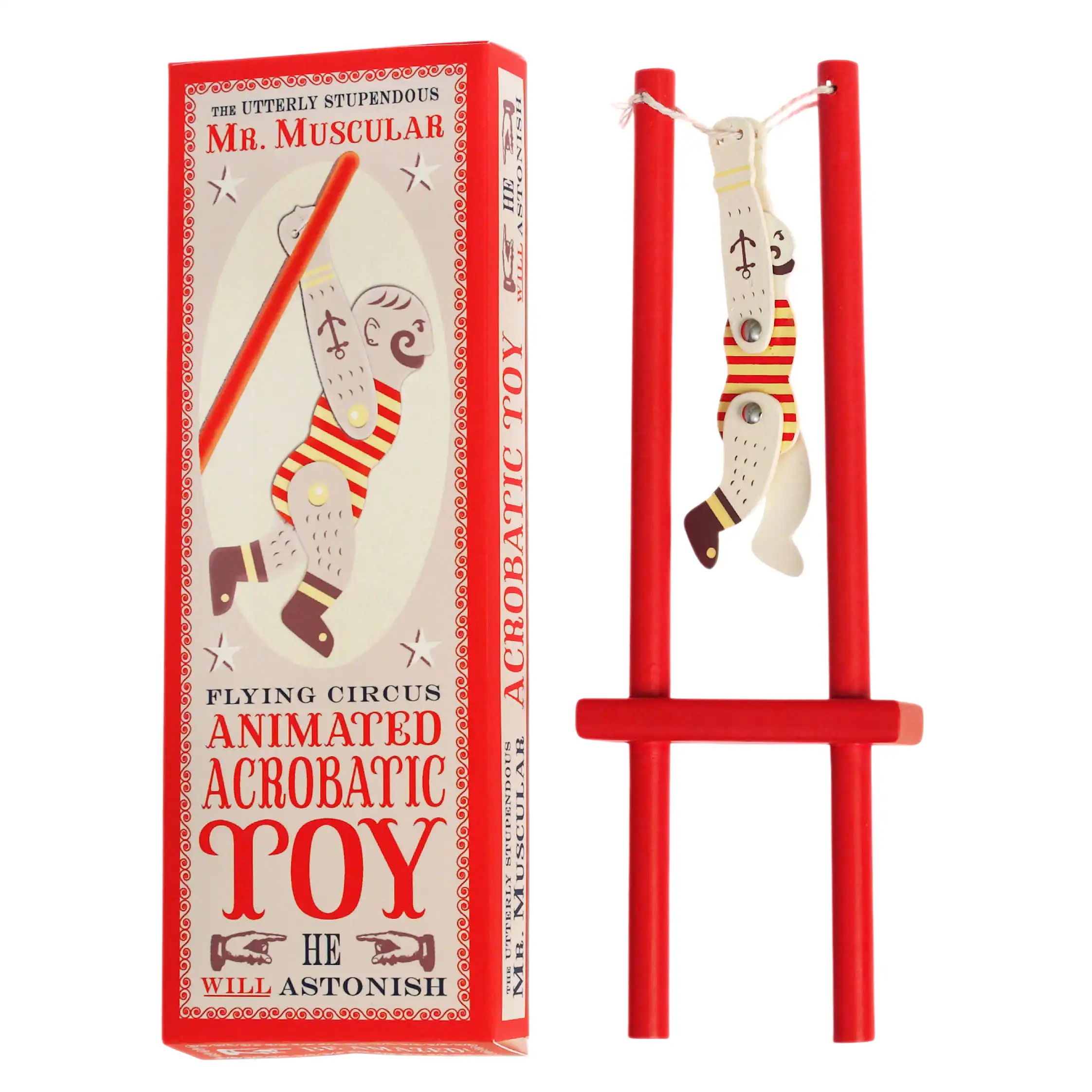 wooden acrobatic toy - mr muscular 