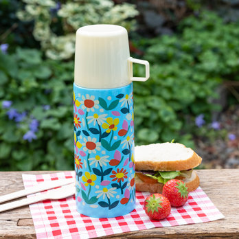 flask and cup - butterfly garden