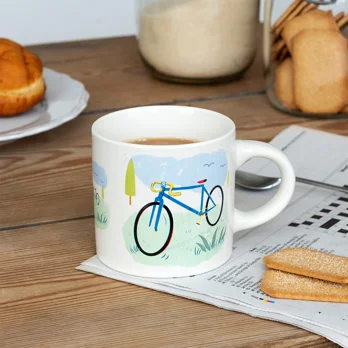 ceramic mug 350ml - cyclist ceramic mug 350ml - cyclist